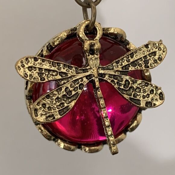 Iced Out Pink Dragonfly Insect Animal Vintage Style Crystal Men’s Earrings Gift - Picture 9 of 10